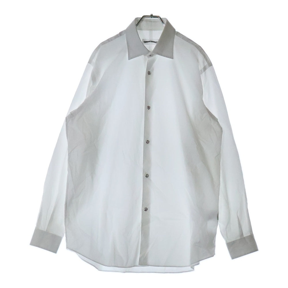CHROME HEARTS(クロムハーツ) BS FLEUR DRESS SHIRT BSフレアボタン オーバーサイズコットン長袖シャツ ホワイト