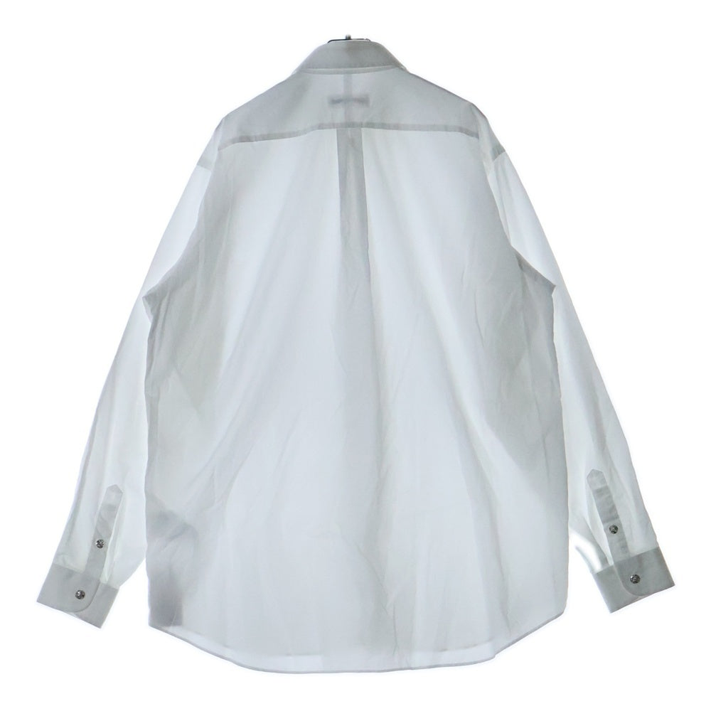CHROME HEARTS(クロムハーツ) BS FLEUR DRESS SHIRT BSフレアボタン オーバーサイズコットン長袖シャツ ホワイト