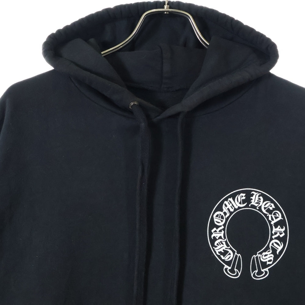 CHROME HEARTS(クロムハーツ) ×MATTY BOY Chomper Horseshoe Hoodie マッティボーイ チョンパーホースシュー スウェットプルオーバーフーディーパーカー ブラック