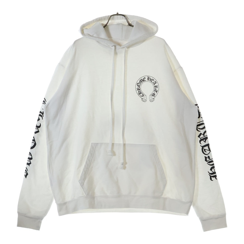 CHROME HEARTS(クロムハーツ) ×MATTY BOY Chomper Horseshoe Hoodie マッティボーイ チョンパーホースシュー スウェットプルオーバーフーディーパーカー ホワイト