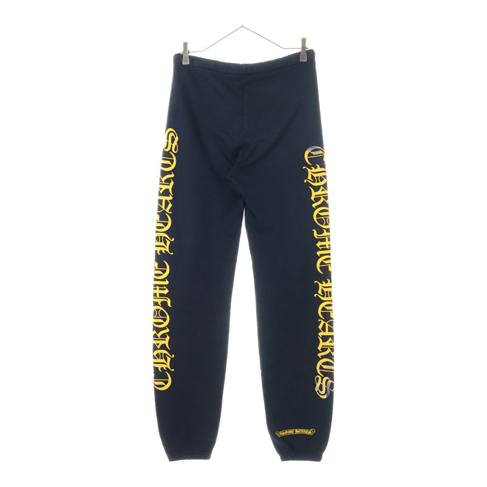 CHROME HEARTS(クロムハーツ) Sweat Pants サイドロゴプリント スウェットパンツ ブラック/イエロー