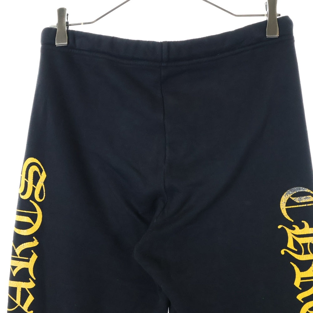 CHROME HEARTS(クロムハーツ) Sweat Pants サイドロゴプリント スウェットパンツ ブラック/イエロー