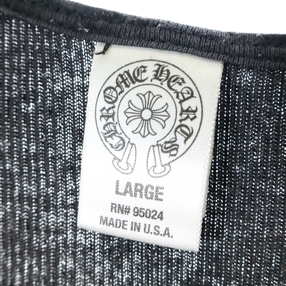 CHROME HEARTS(クロムハーツ) OLD オールド アメリカンフラッグ バインダガー プリントリブタンクトップ ノースリーブ ブラック