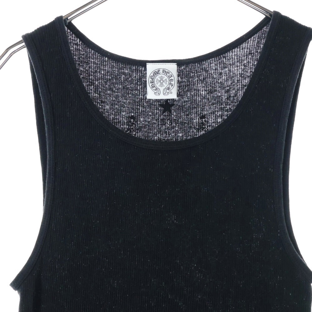CHROME HEARTS(クロムハーツ) OLD FOTI オールド フォティ プリントリブタンクトップ ノースリーブ ブラック/レッド