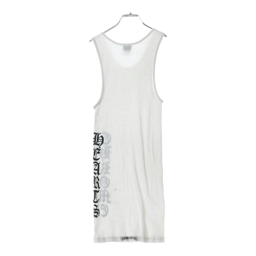 CHROME HEARTS(クロムハーツ) OLD TANK TOP サイドロゴデザイン リブタンクトップ ノースリーブカットソー ホワイト