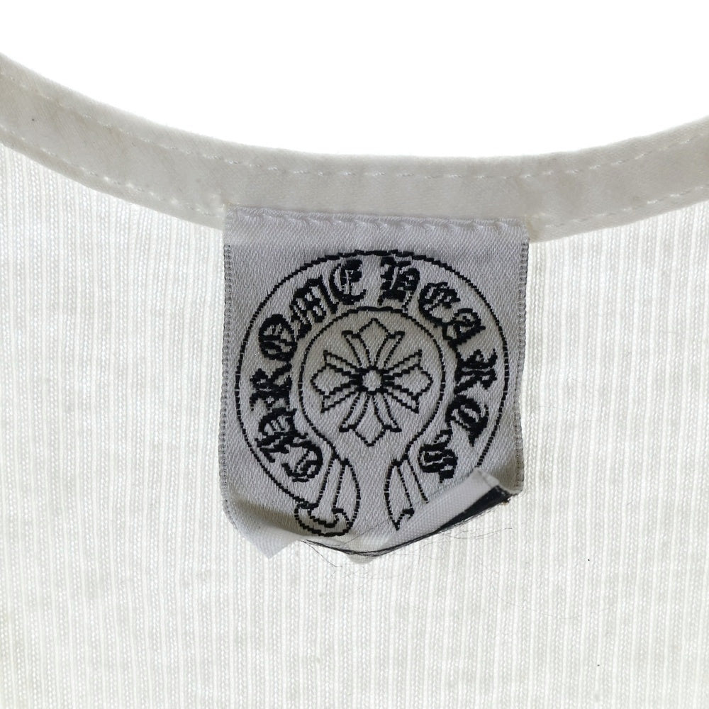 CHROME HEARTS(クロムハーツ) OLD TANK TOP サイドロゴデザイン リブタンクトップ ノースリーブカットソー ホワイト