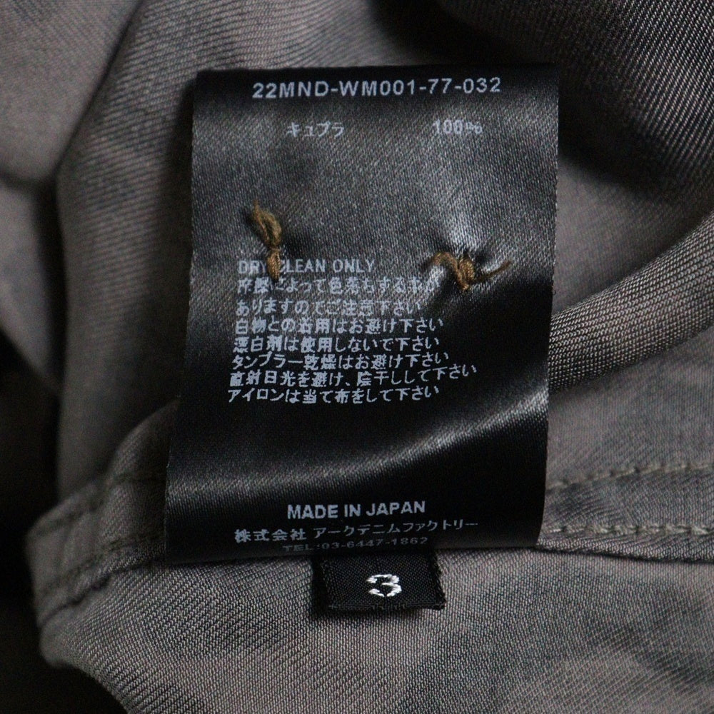 WACKO MARIA(ワコマリア) ×MINEDENIM 22MND-WM001-77-032 マインデニム レオパード柄 半袖シャツ 開襟シャツ グレー/ブラック