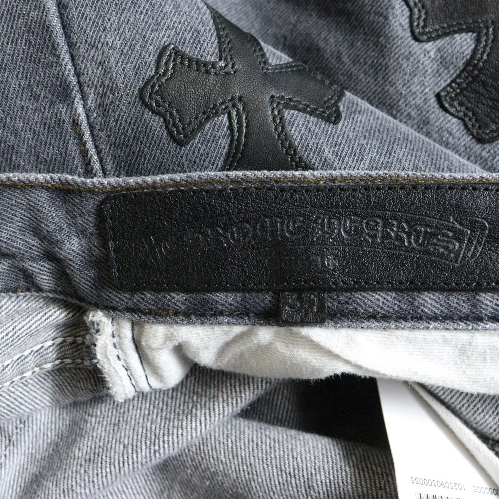 CHROME HEARTS(クロムハーツ) LEVI'S U VNTG JEAN BLK/RED TAB リーバイス 501 クロスパッチ付きボタンフライデニムパンツ ブラック