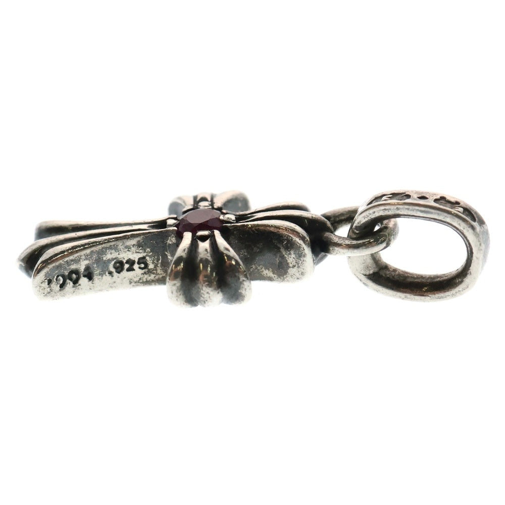 CHROME HEARTS(クロムハーツ) CRS BBYFAT RUBY ベイビーファット 両面1ルビー チャーム ネックレストップ シルバー