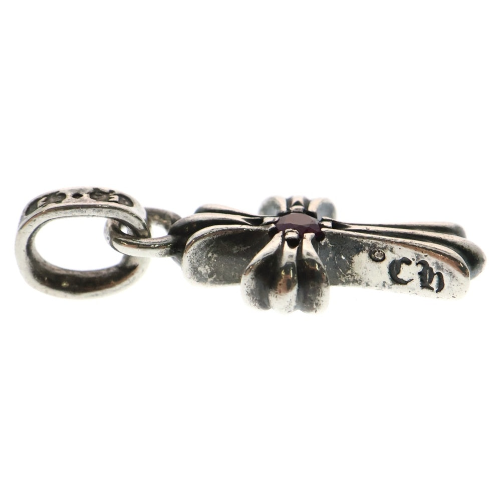 CHROME HEARTS(クロムハーツ) CRS BBYFAT RUBY ベイビーファット 両面1ルビー チャーム ネックレストップ シルバー