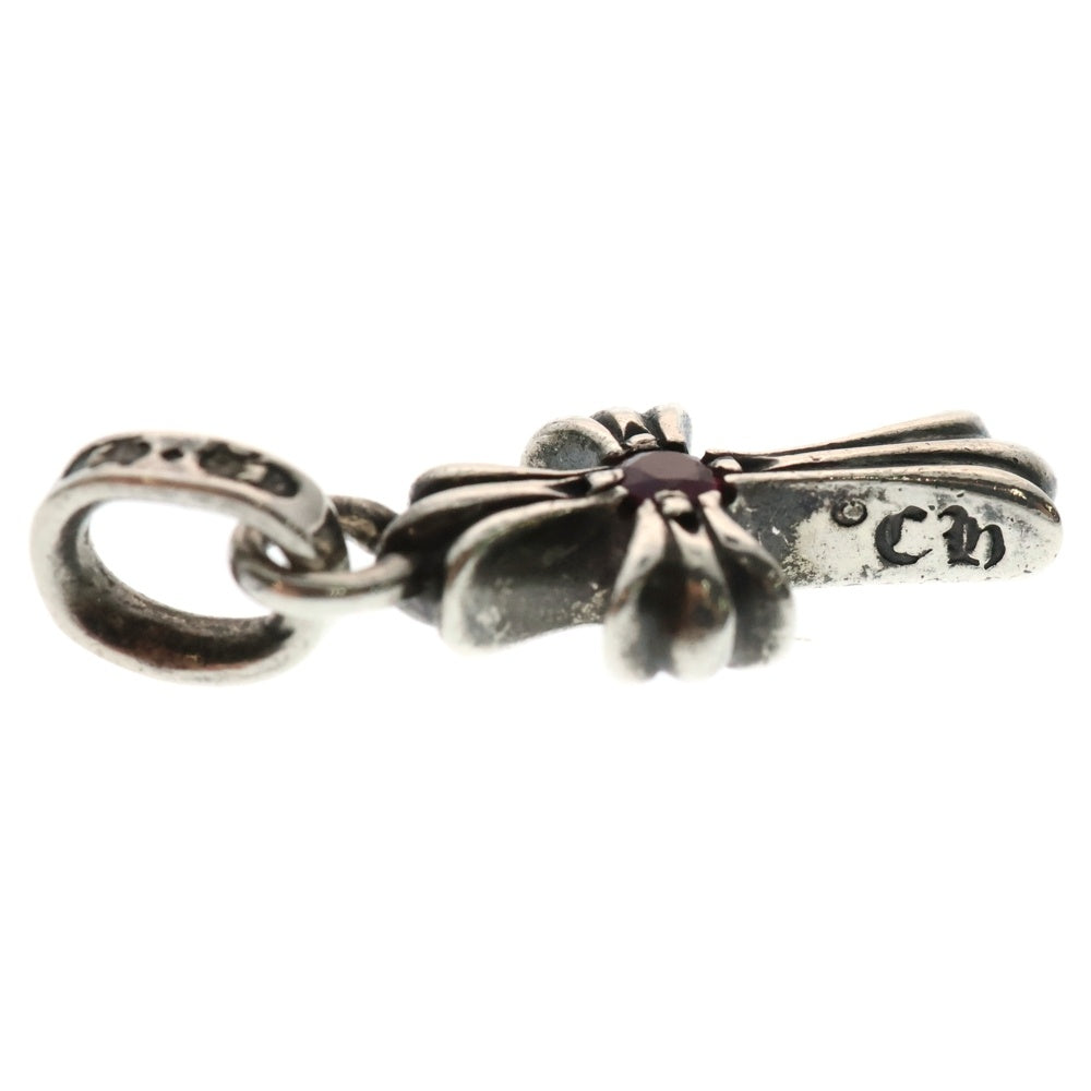 CHROME HEARTS(クロムハーツ) CRS BBYFAT RUBY ベイビーファット 両面1ルビー チャーム ネックレストップ シルバー