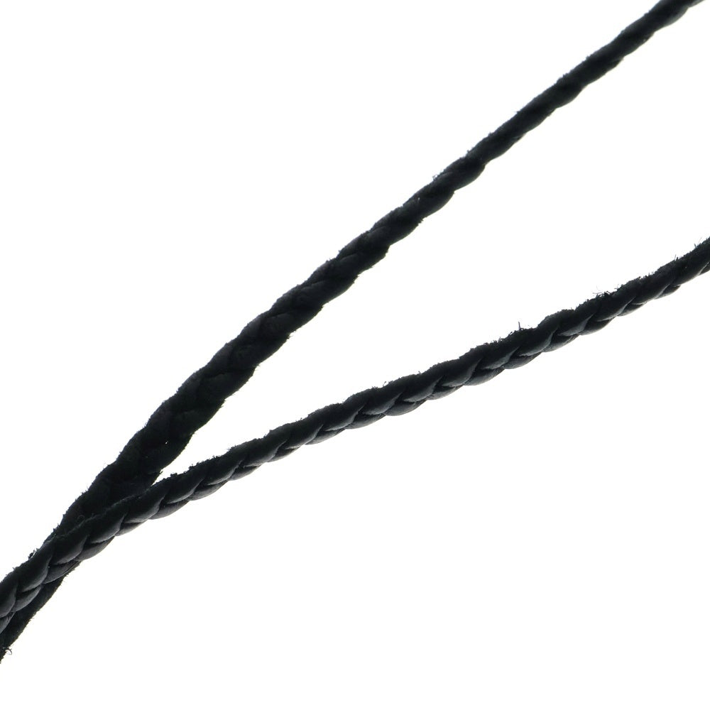 CHROME HEARTS(クロムハーツ) CH CRS SML CL スモールCHクロス レザーブレイド ネックレス シルバー/ブラック BCA217
