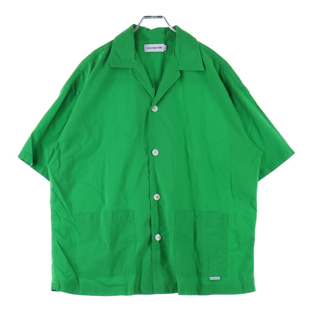 COOTIE PRODUCTIONS(クーティー プロダクションズ) Finx Cotton Cordlane Open Collar S/S Shirt オープン半袖シャツ グリーン