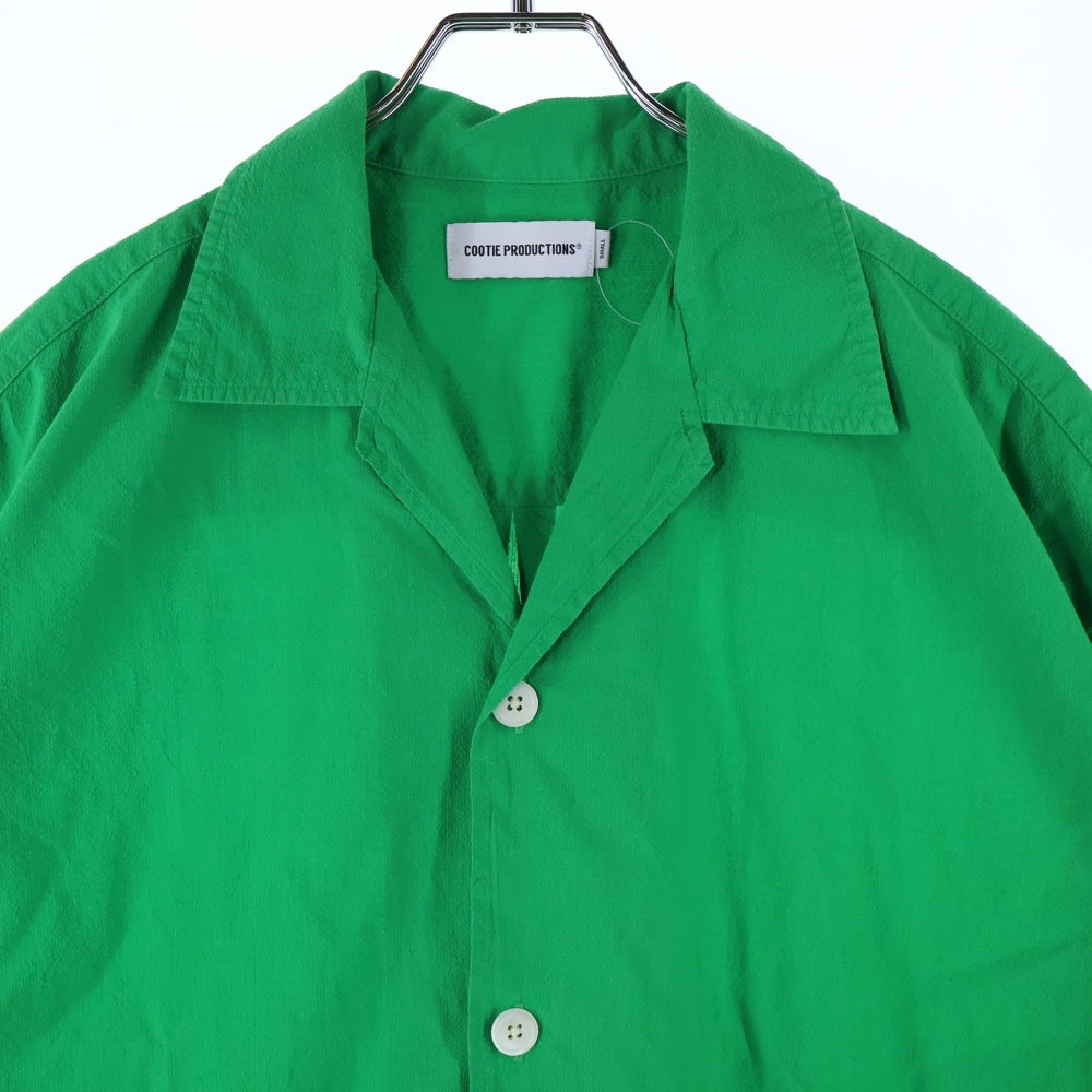 COOTIE PRODUCTIONS(クーティー プロダクションズ) Finx Cotton Cordlane Open Collar S/S Shirt オープン半袖シャツ グリーン