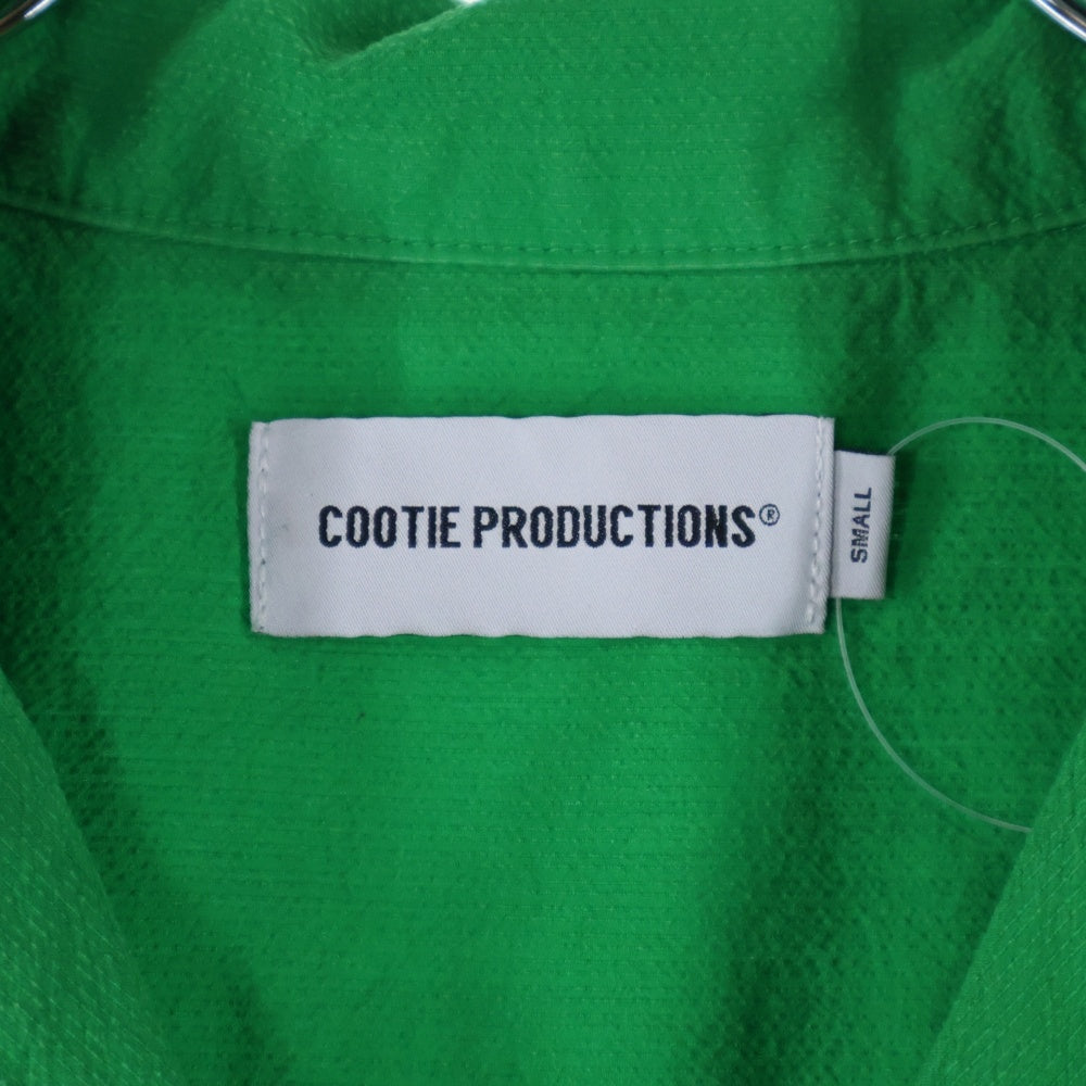 COOTIE PRODUCTIONS(クーティー プロダクションズ) Finx Cotton Cordlane Open Collar S/S Shirt オープン半袖シャツ グリーン