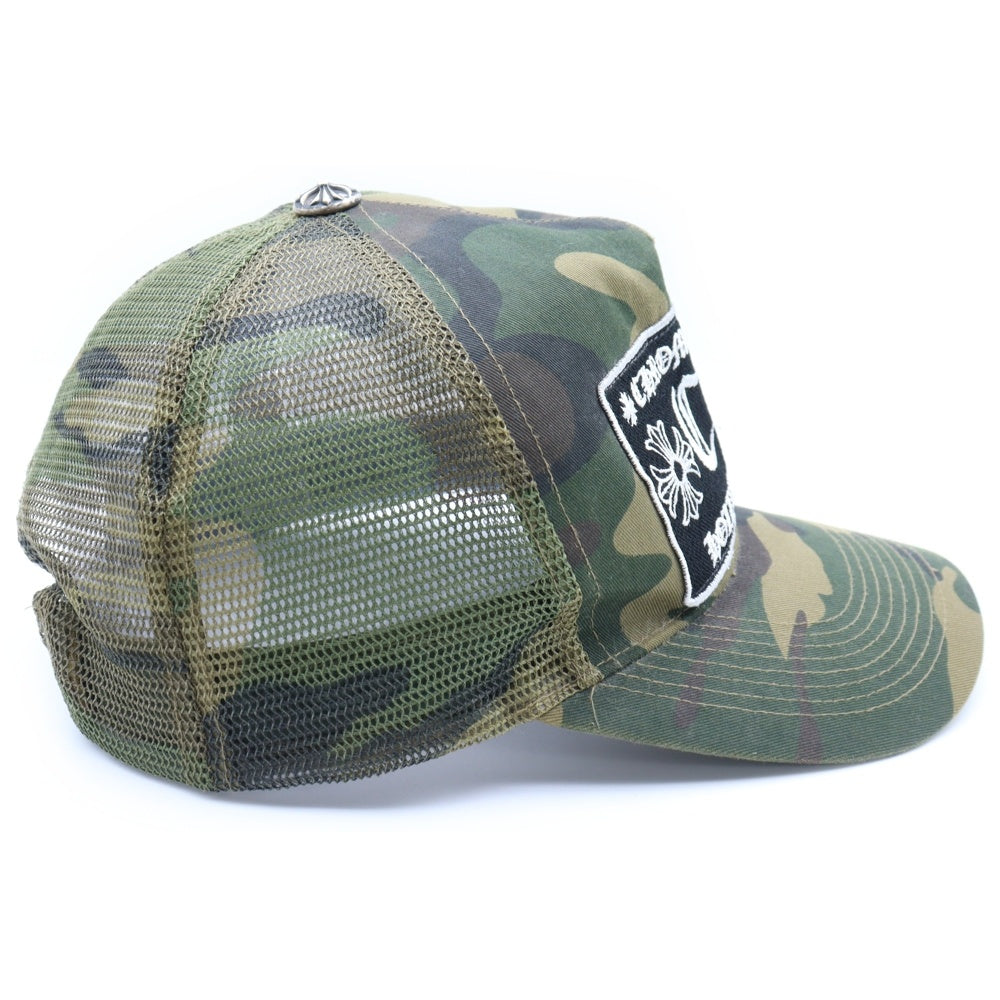 CHROME HEARTS(クロムハーツ) オールド TRUCKER CAP トラッカーキャップ クロスボール付メッシュキャップ カモフラ柄 帽子 迷彩 カーキ