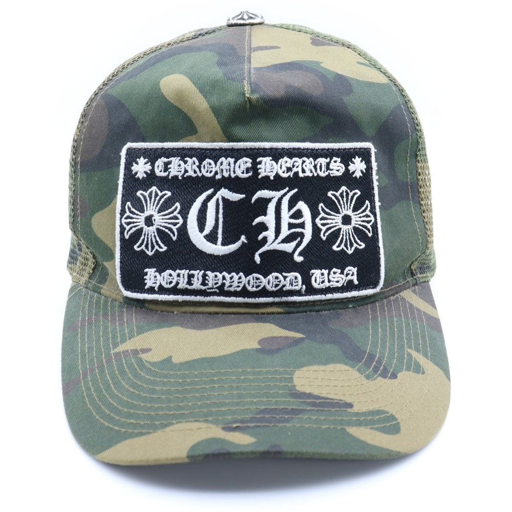 CHROME HEARTS(クロムハーツ) オールド TRUCKER CAP トラッカーキャップ クロスボール付メッシュキャップ カモフラ柄 帽子 迷彩 カーキ