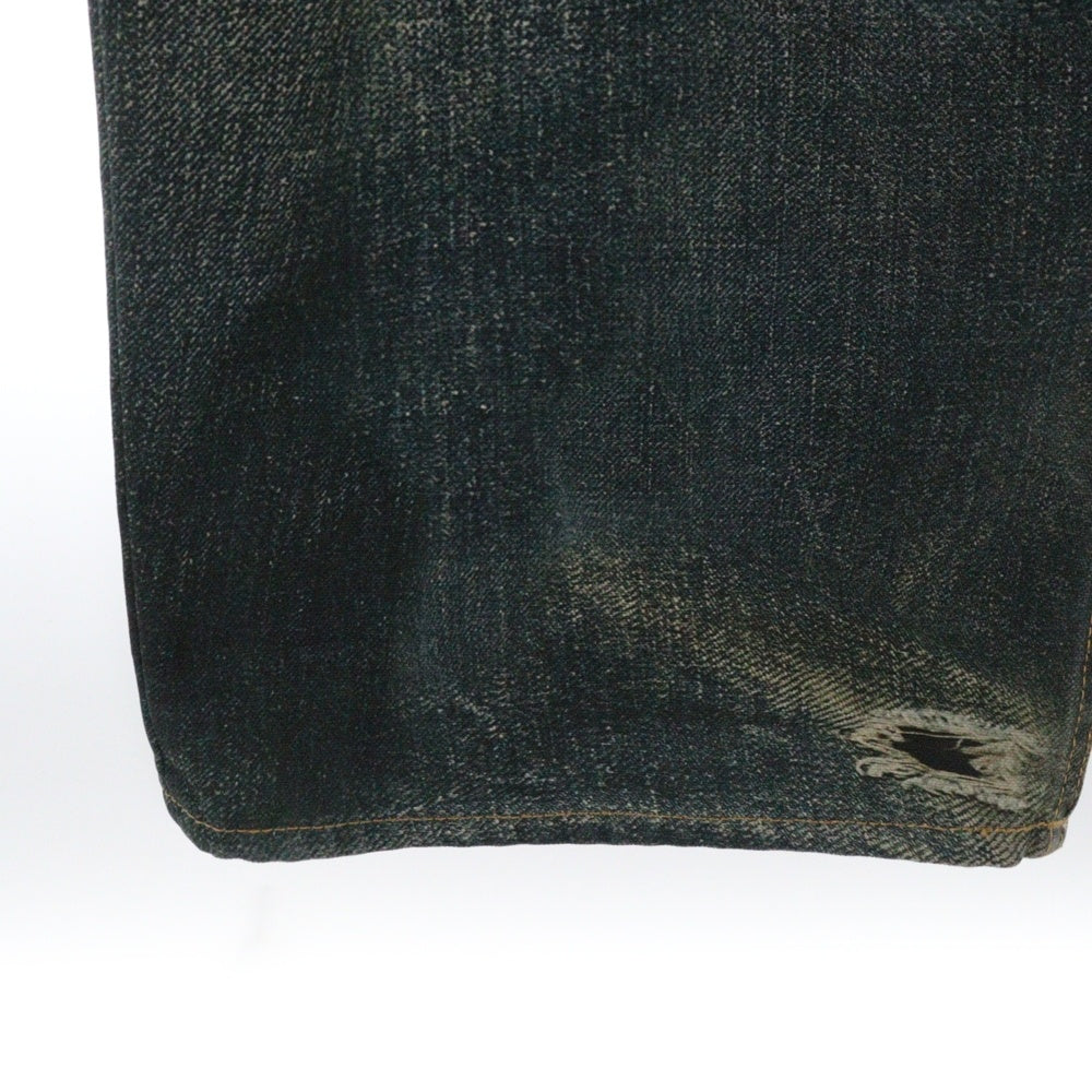 Acne Studios(アクネ ストゥディオズ) 25SS ルーズフィットジーンズ 1981 転写チェーンプリントバギーワイドパンツ FN-MN-TROU001101 インディゴブルー