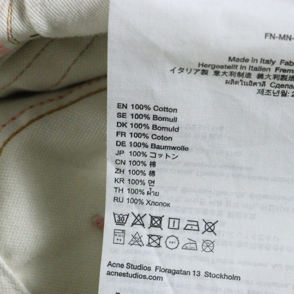 Acne Studios(アクネ ストゥディオズ) 25SS ルーズフィットジーンズ 1981 転写チェーンプリントバギーワイドパンツ FN-MN-TROU001101 インディゴブルー