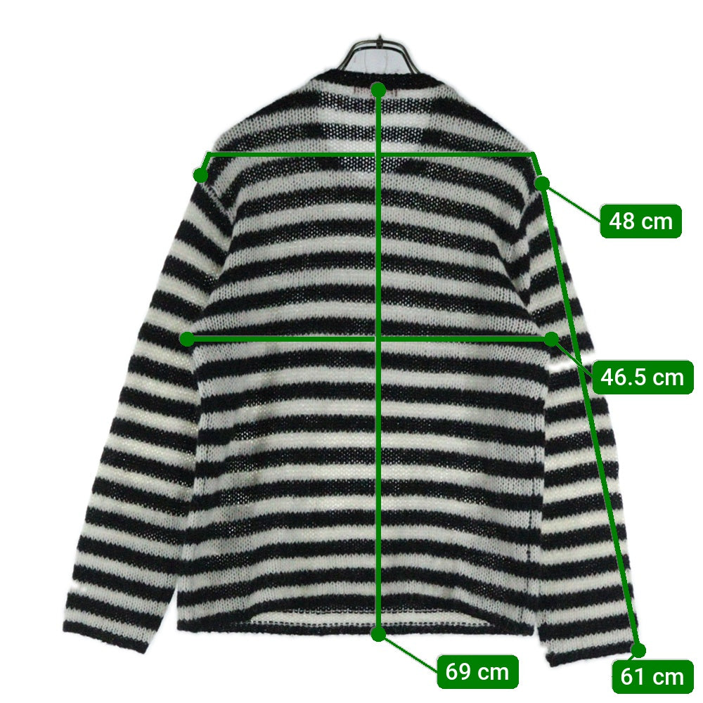 SUPREME(シュプリーム) 19AW Stripe Mohair Sweater ストライプ モヘアセーター ニット ブラック/ホワイト