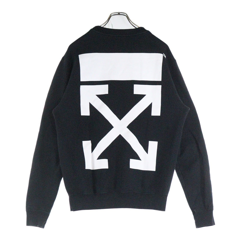 OFF-WHITE(オフホワイト) バックプリントデザイン クルーネックスウェット パーカー OMBA003S18003215 ブラック