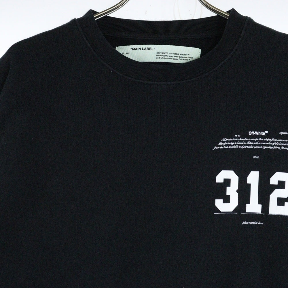 OFF-WHITE(オフホワイト) バックプリントデザイン クルーネックスウェット パーカー OMBA003S18003215 ブラック