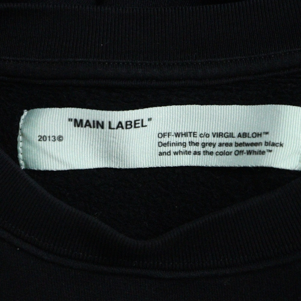 OFF-WHITE(オフホワイト) バックプリントデザイン クルーネックスウェット パーカー OMBA003S18003215 ブラック
