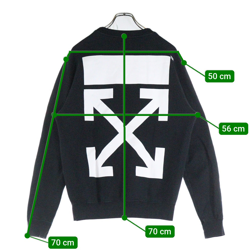 OFF-WHITE(オフホワイト) バックプリントデザイン クルーネックスウェット パーカー OMBA003S18003215 ブラック