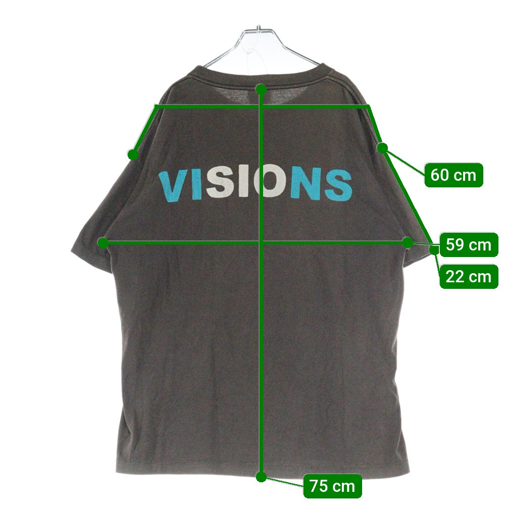 SAINT MICHAEL(セントマイケル) 21SS ヴィンテージ加工VISIONプリントTシャツ SM-S21-0000-006 半袖Tシャツ カットソー ブラウン