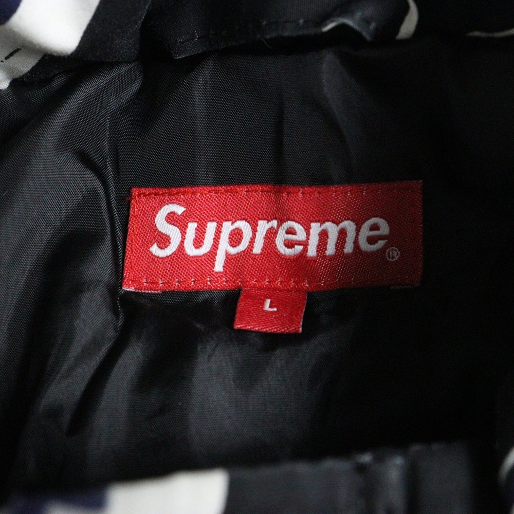 SUPREME(シュプリーム) 17AW License Plate Puffy Jacket ライセンス ナンバー プレート ダウンジャケット アウター ブラック