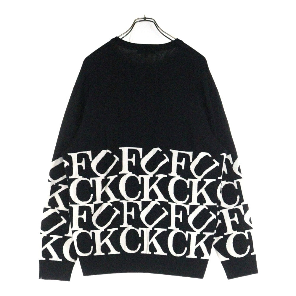 SUPREME(シュプリーム) 20AW fuck sweater ファックジャガード クルーネックセーター ブラック/ホワイト