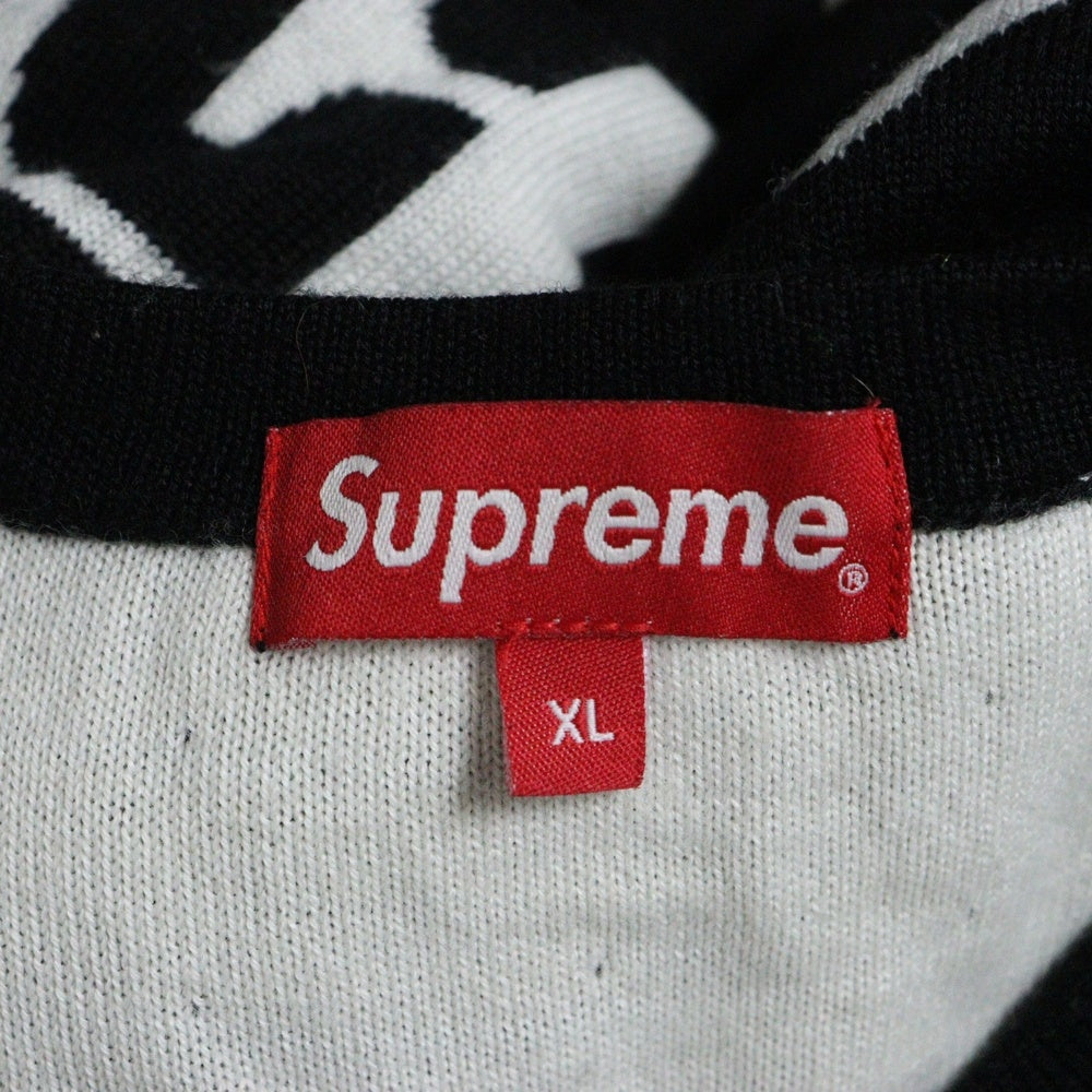 SUPREME(シュプリーム) 20AW fuck sweater ファックジャガード クルーネックセーター ブラック/ホワイト