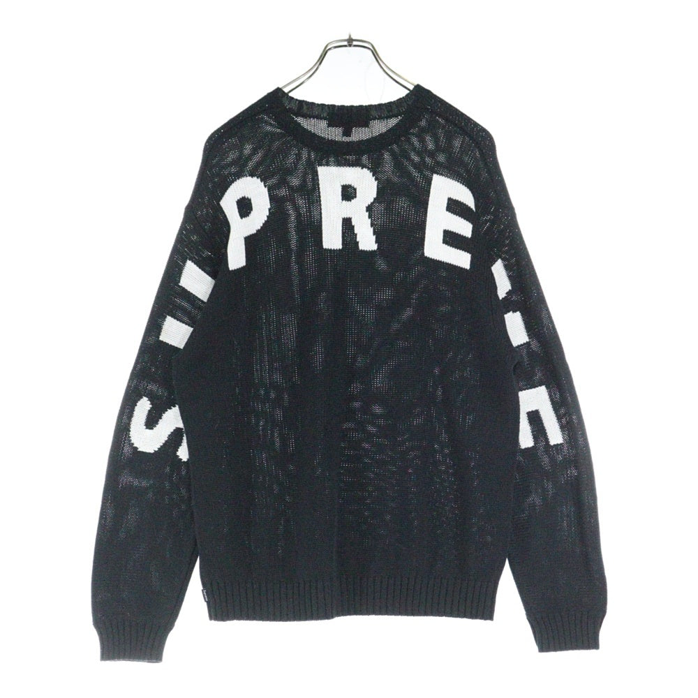 SUPREME(シュプリーム) 20SS Back Logo Sweater バックアーチロゴ クルーネックセーター ブラック/ホワイト