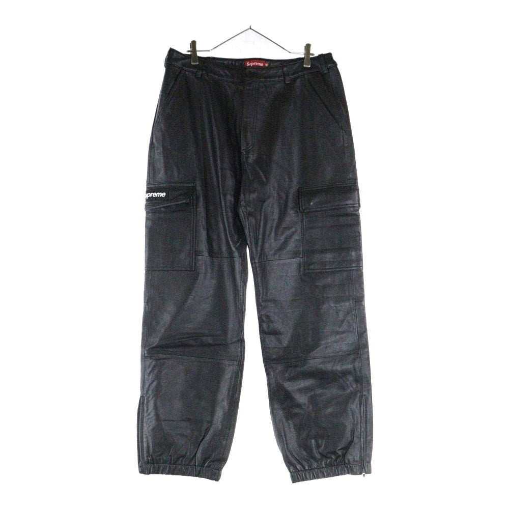 SUPREME(シュプリーム) 18AW Leather Cargo Pant レザーカーゴパンツ ブラック