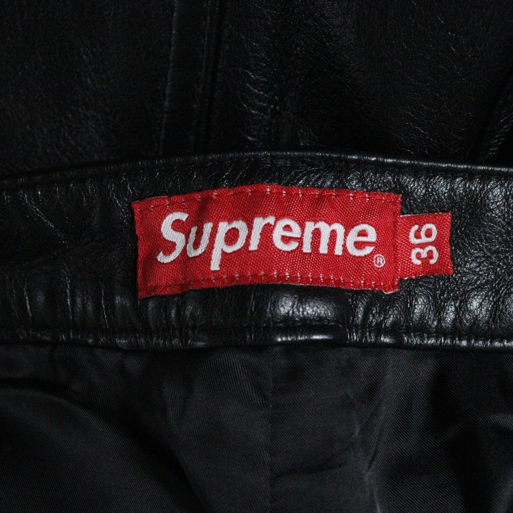 SUPREME(シュプリーム) 18AW Leather Cargo Pant レザーカーゴパンツ ブラック
