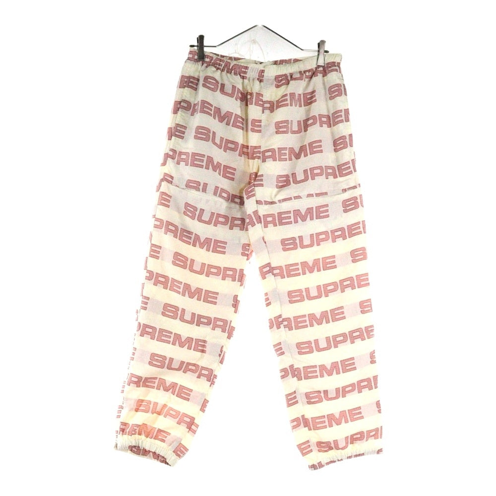 SUPREME(シュプリーム) 21AW Logo Ripstop Track Pant ロゴ リップストップ トラックナイロンパンツ レッド/アイボリー