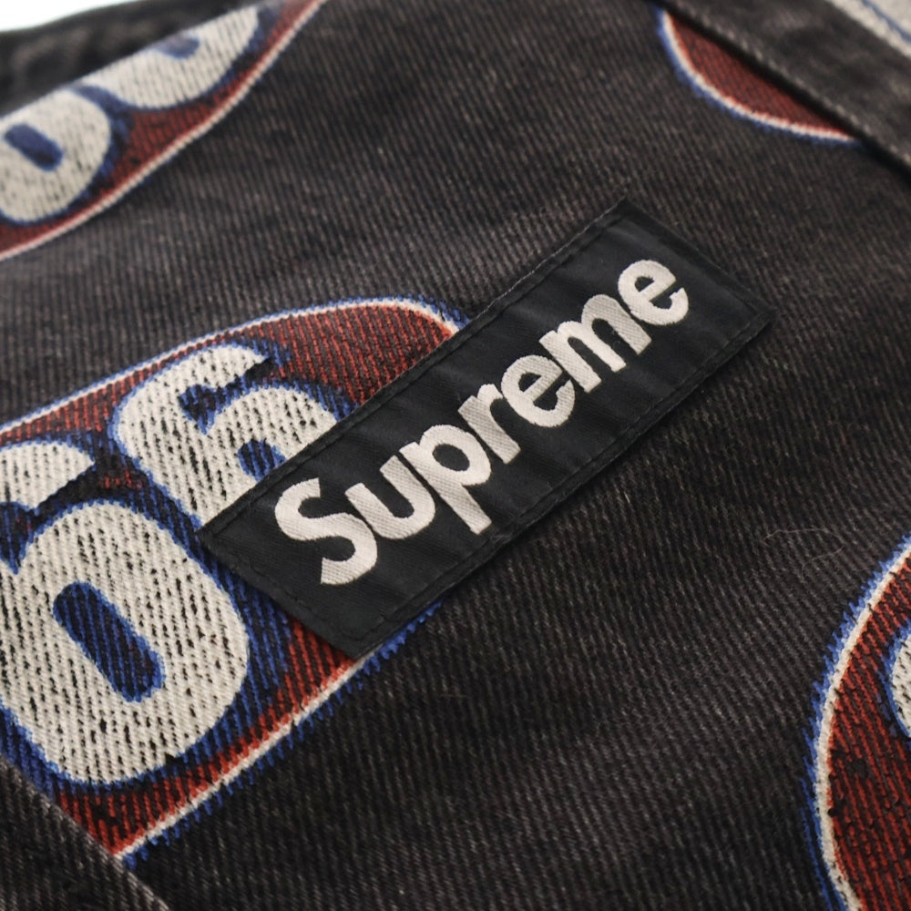 SUPREME(シュプリーム) 17SS 666 Denim Tote Bag ヴィンテージ加工 666 デニムトートバッグ ブラック