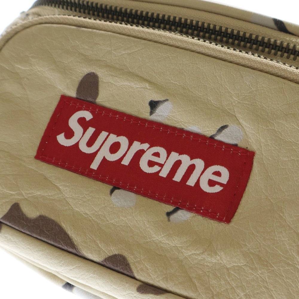 SUPREME(シュプリーム) 17SS Leather Waist Bag レザーウェストバッグ 迷彩柄 ベージュ