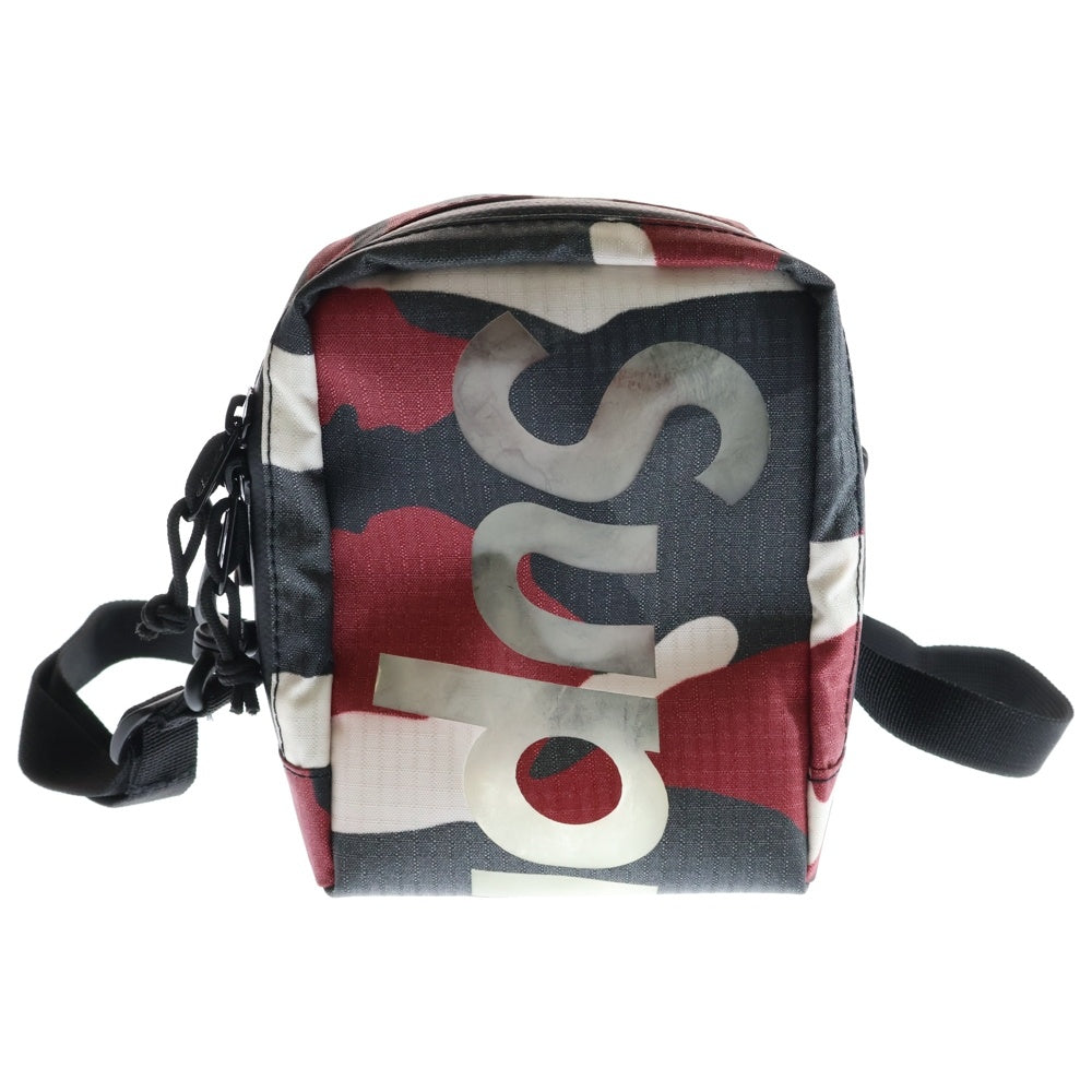SUPREME(シュプリーム) 21SS Neck Pouch 迷彩柄 ネックポーチ ショルダーバッグ レッド/グレー