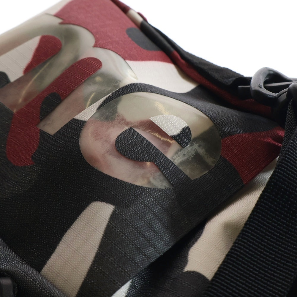 SUPREME(シュプリーム) 21SS Neck Pouch 迷彩柄 ネックポーチ ショルダーバッグ レッド/グレー