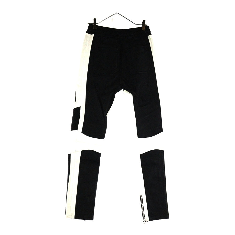 BALMAIN(バルマン) ラムスキン レザーバイカーパンツ S5HC513C869 ブラック/ホワイト