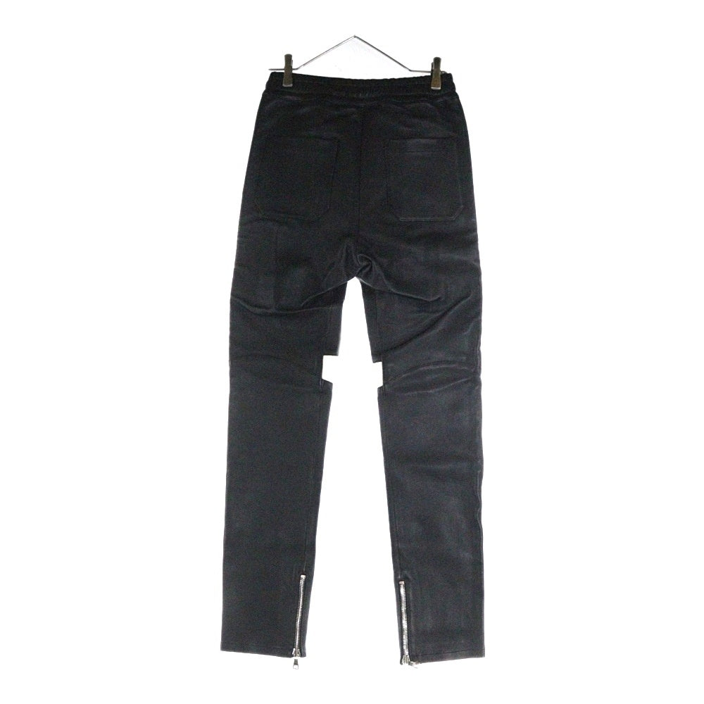 BALMAIN(バルマン) ラムスキン レザーバイカーパンツ S5HC519C869T ブラック/ホワイト/レッド