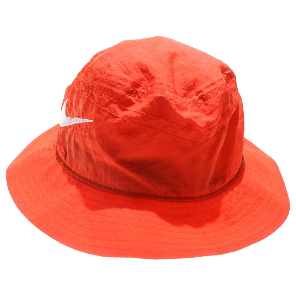 NIKE(ナイキ) 20AW × STUSSY Bucket Hat CT8411-634 ロゴ刺繍 バケットハット 帽子 オレンジ