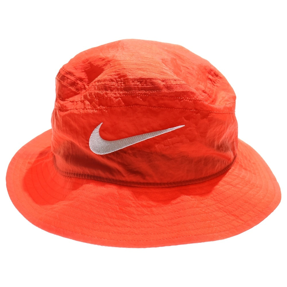 NIKE(ナイキ) 20AW × STUSSY Bucket Hat CT8411-634 ロゴ刺繍 バケットハット 帽子 オレンジ
