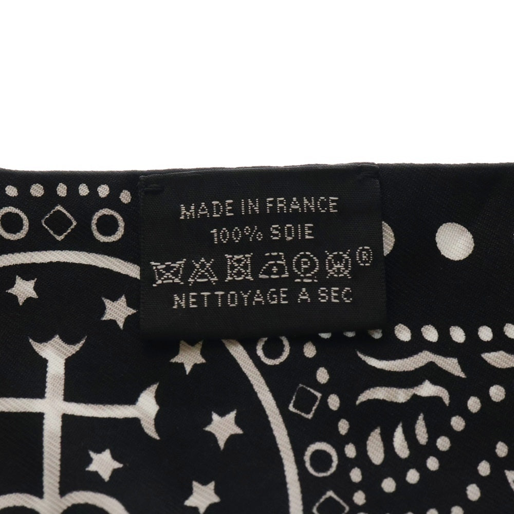 HERMES(エルメス) Twilly Scarf ENTRE CIEL ET MER ツイリースカーフ 空と海の間 ブラック/ホワイト