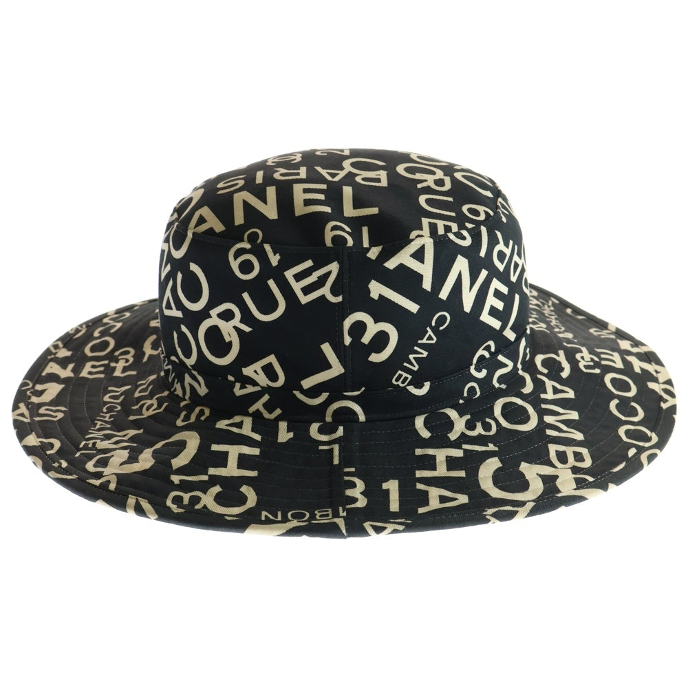 CHANEL(シャネル) バイシーライン ロゴデザイン バケットハット 帽子 ブラック