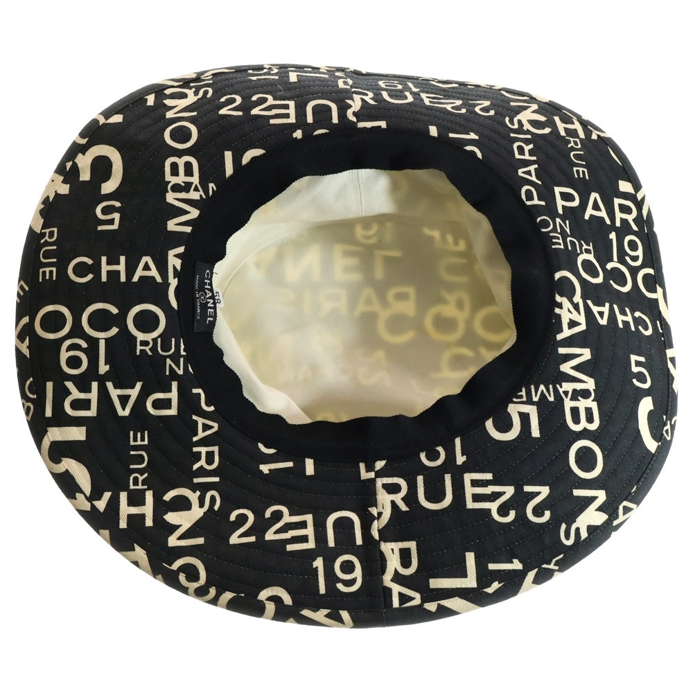 CHANEL(シャネル) バイシーライン ロゴデザイン バケットハット 帽子 ブラック