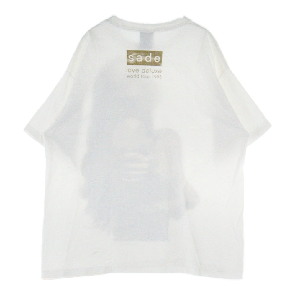 VINTAGE(ヴィンテージ) 90s SADE LOVE DELUXE WORLD TOUR 1993 TEE シャーデー 両面プリント半袖Tシャツ カットソー ホワイト