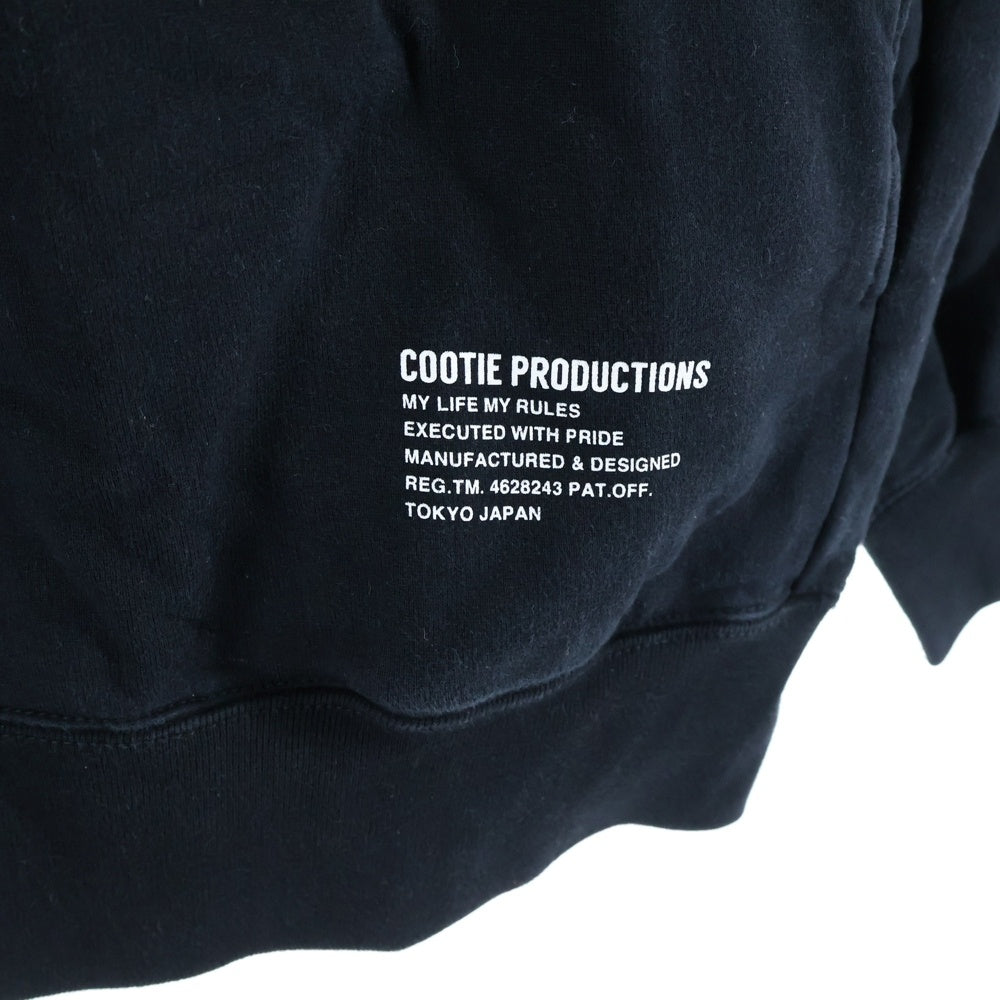COOTIE(クーティー) COMPACT YARN CREWNECK SWEATSHIRT コンパクトロゴクルーネックスウェットトレーナー ブラック