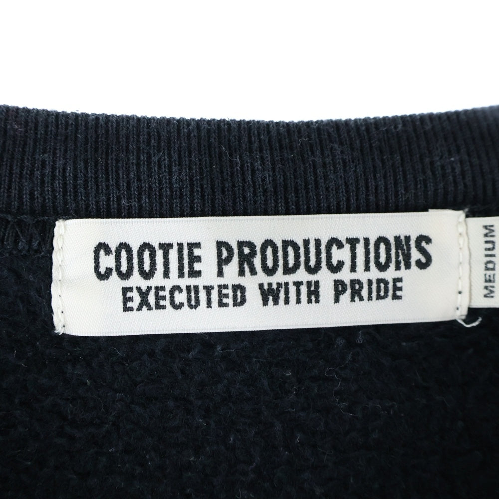 COOTIE(クーティー) COMPACT YARN CREWNECK SWEATSHIRT コンパクトロゴクルーネックスウェットトレーナー ブラック